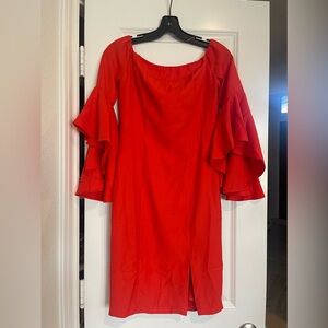 VENUS off shoulder red dress